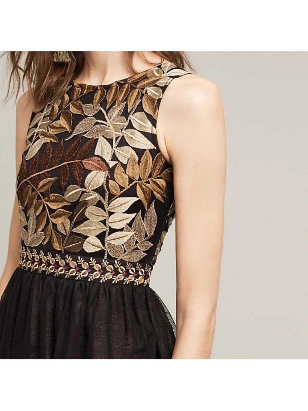 Anthropologie Varun Bahl Embroidered Vigne Dress - Picture 15 of 16